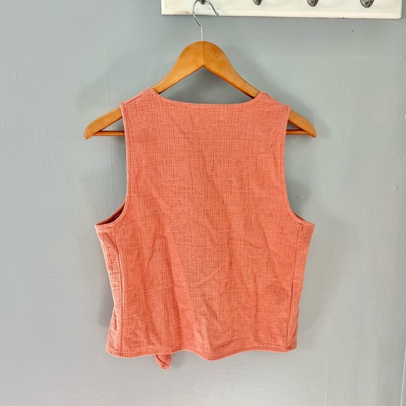 Madewell Texture And Thread Wrap Front Tank Top M - Picture 2 of 10